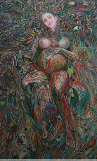 Madremonte III Oil Textile Nude Paintings