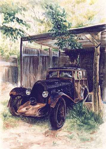 Old Car Watercolour