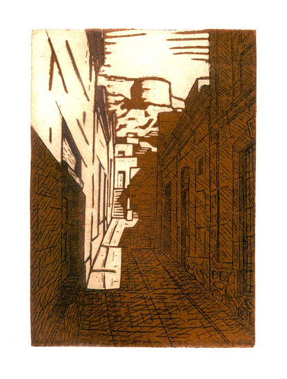 calle de almeria Etching Process