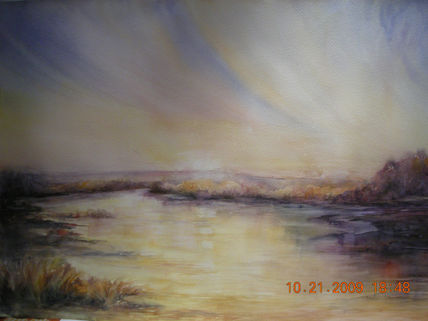 Atardecer en el Ebro