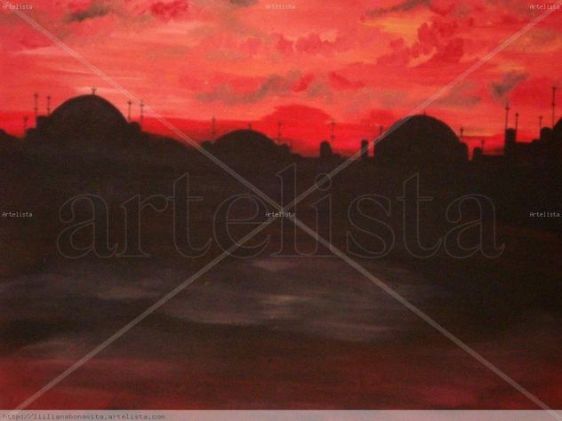 CREPUSCULO EN LA MEZQUITA DE ESTAMBUL