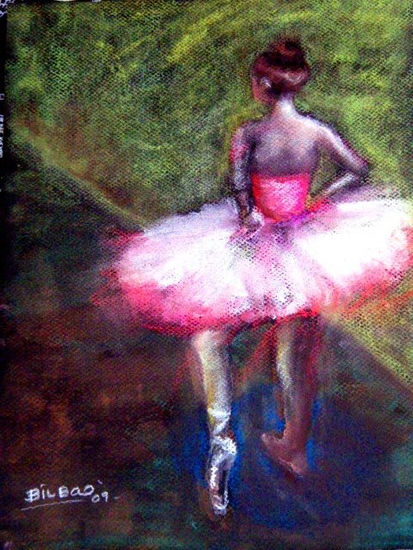 estudio de Degas V Pastel Papel Retrato