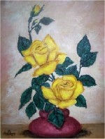 ROSAS AMARILLAS Oil Panel Landscaping