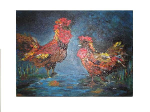 gallos Acrylic Canvas