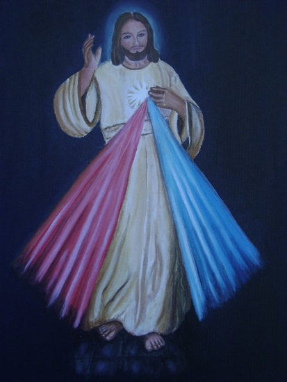 JESUS DE LA MISERICORDIA Oil Canvas Figure Painting