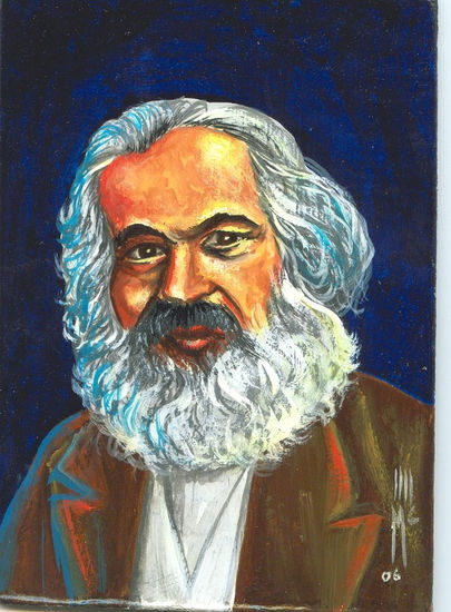 karl Marx, pintura hondureña Acrylic Others Figure Painting