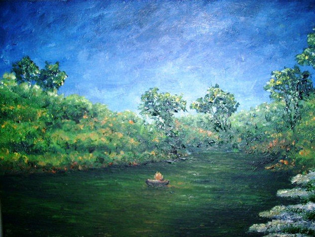 el guacal Oil Canvas Landscaping