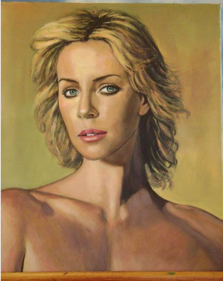 Charlize (serie cine). Acrílico Lienzo Retrato