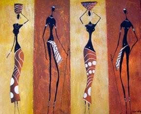 africanos Oil Canvas Figure Painting