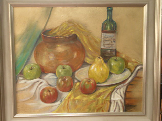 FRUTAS Y CERAMICA Oil Canvas Still Life Paintings