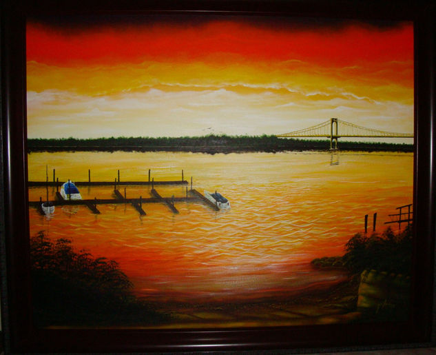 WhiteStone Bridge Acrílico Lienzo Paisaje