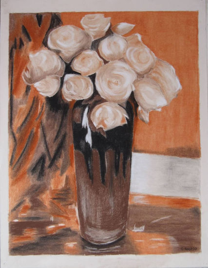 Copia- Jarrón de Sorolla Pastel Paper Still Life Paintings