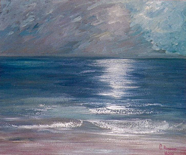 Atardecer en la playa Oil Canvas Marine Painting