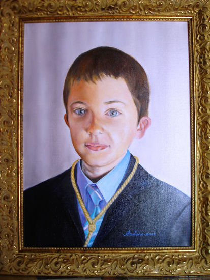 Mi nieto Jesús Oil Canvas Portrait