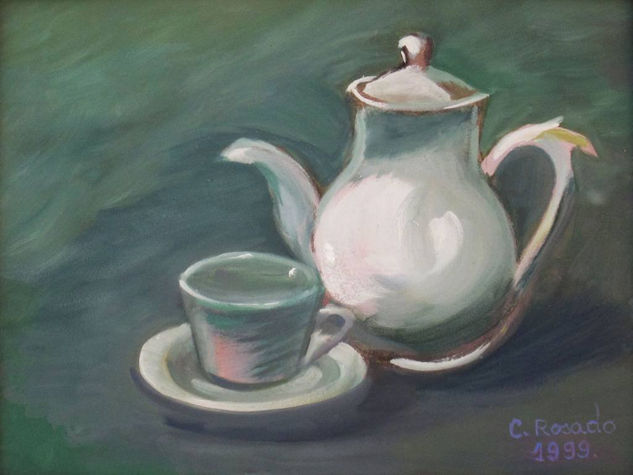 Café Oil Canvas Still Life Paintings