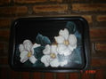 bandeja con magnolias