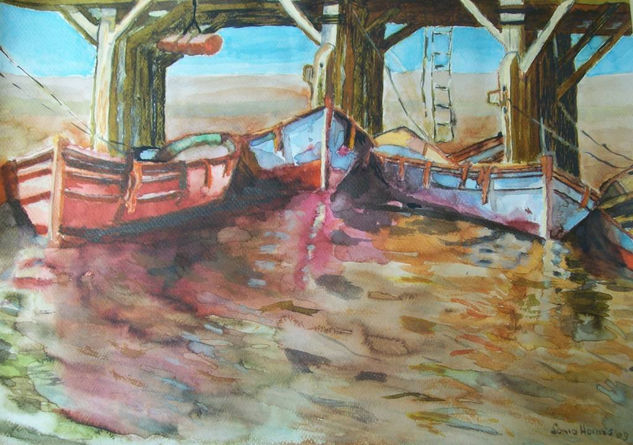 Marina Ink Card Marine Painting