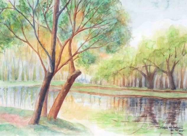 Río Luján Watercolour Paper Landscaping