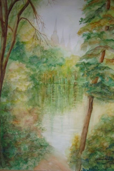 Desde el puente Watercolour Paper Landscaping