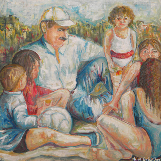 Día de Campo Oil Canvas Portrait