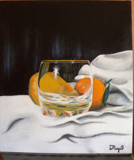 Desafiando un Cristal Oil Canvas Still Life Paintings