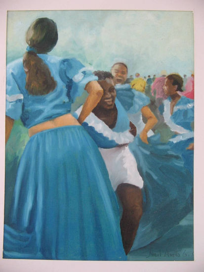 DANSA NEGRA Oil Canvas Figure Painting