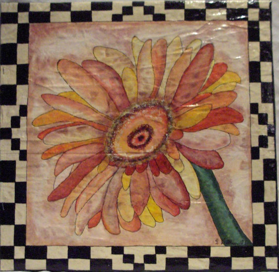 Gerbera III Oil Canvas Floral Painting