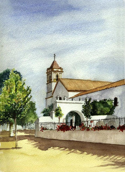 Consolacion de Utrera Watercolour Canvas Landscaping