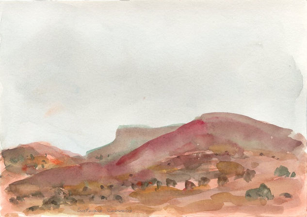 Paisaje de los montes de Tenitiam Watercolour Card Landscaping