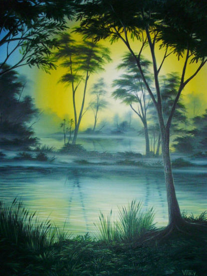 Amanecer magico Oil Canvas Landscaping