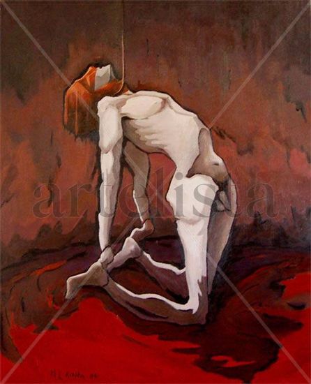 Prisionero Guantanamo Oil Canvas Figure Painting