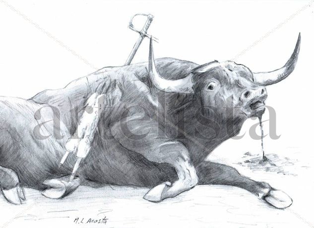 Toro agonizante 2 Pencil