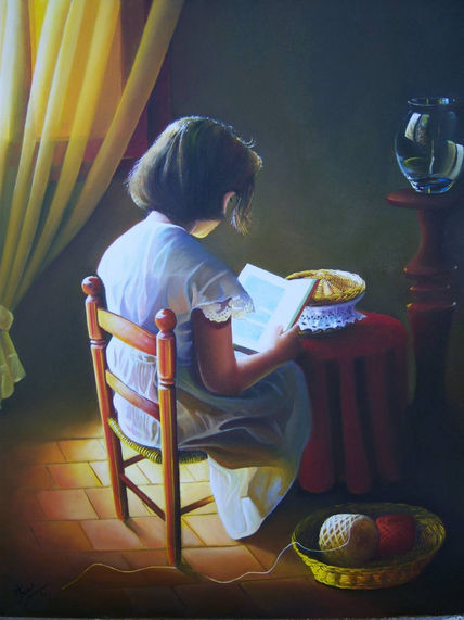 Niña leyendo