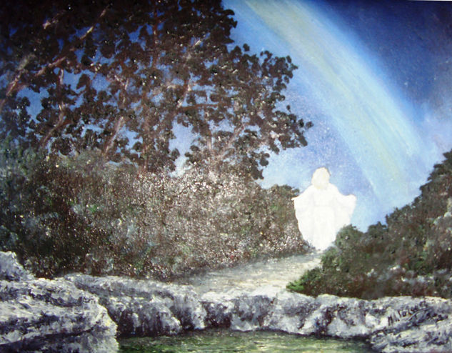 arco ris de luna Oil Canvas Landscaping