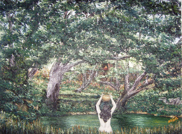 el charco verde antes de la colonia Oil Canvas Others