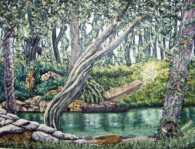 el charco verde despues de la colonia Oil Canvas Others