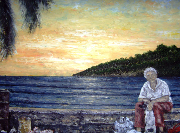 viejo en san juan del sur Oil Canvas Others