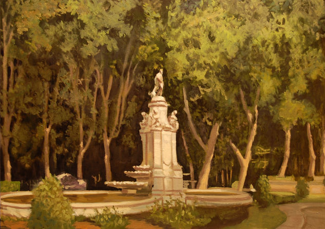 La Fuente del Prado Oil Canvas Landscaping