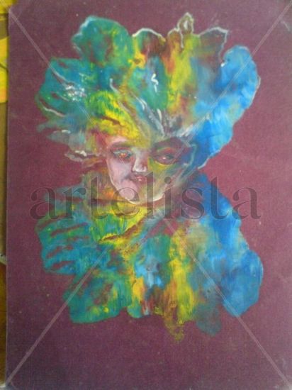 TECNICOLOR Acrylic Canvas Figure Painting