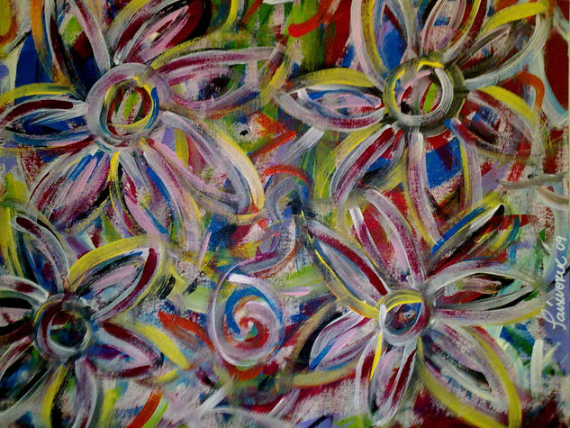 Primavera Acrylic Canvas Floral Painting