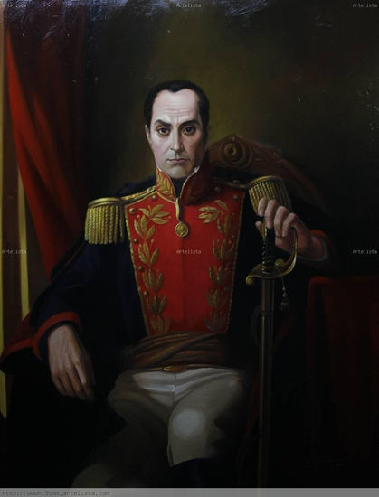 Bolivar Oil Textile Portrait