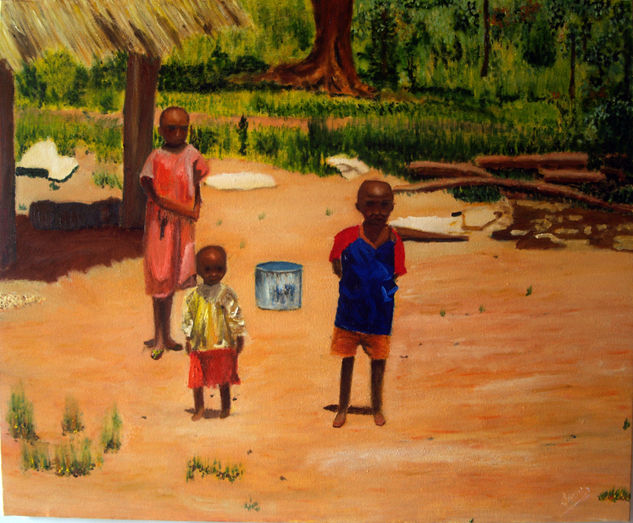 D02 Los hermanos  (2010) Oil Canvas Figure Painting