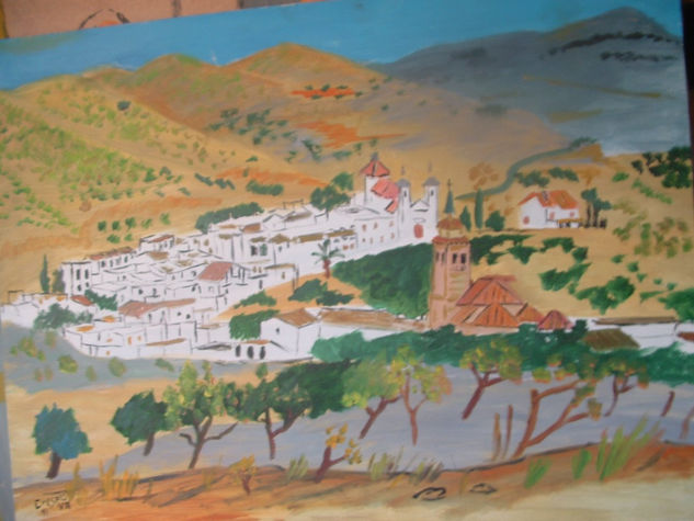 tURÓN ,alPUJARRA ,70x50 cm.aprox.ÓLEO SOBRE LIENZO EN BASTIDOR DE Crespo Óleo Lienzo Paisaje