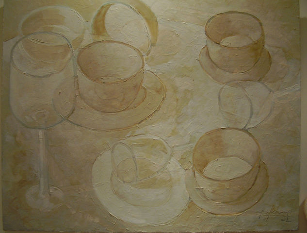 DESPUES DE CENAR Oil Canvas Still Life Paintings