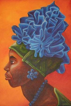 Coral Azul Acrylic Canvas Portrait