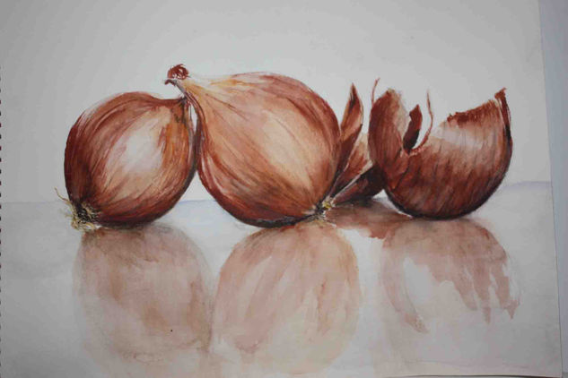 cebollas Watercolour Paper Still Life Paintings