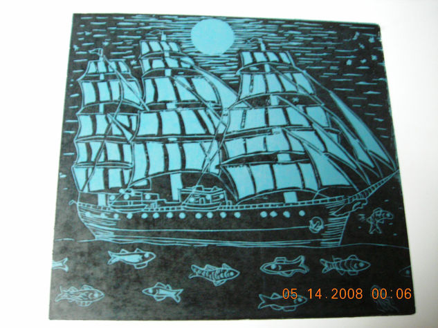 Navío nocturno Etching Process