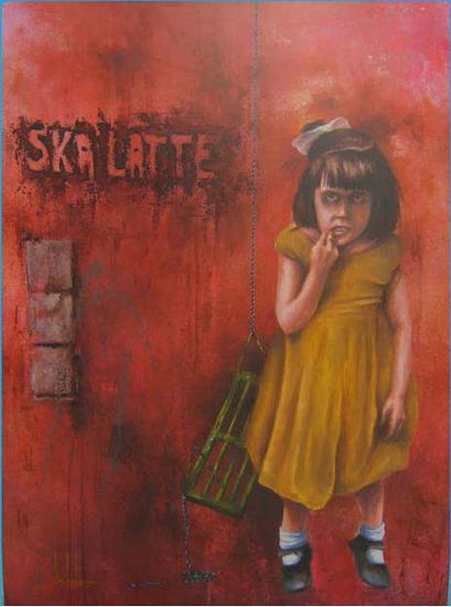 Ska latte (De la serie:La mañana de ayer) Oil Canvas Figure Painting