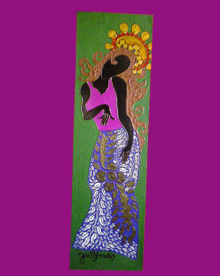 Tabla Larga Nelly Acrylic Panel Figure Painting