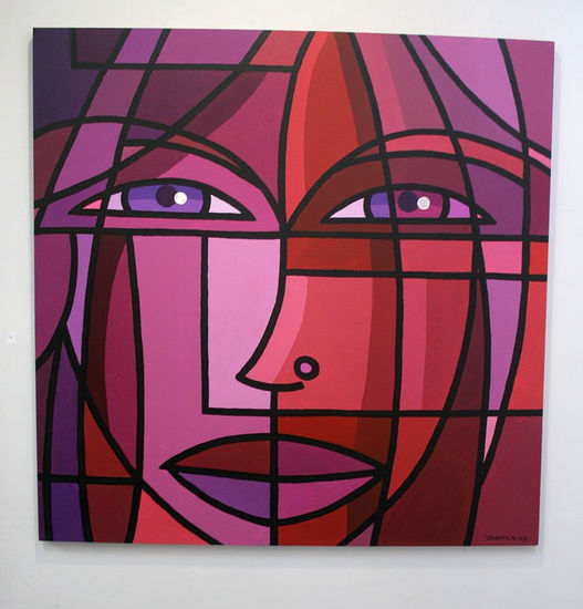 A sua mirada II Acrylic Canvas Figure Painting